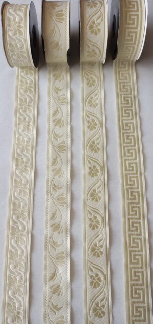 Żakard 10-152 Ecru 3,5 cm