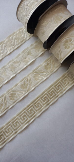 Żakard 10-152 Ecru 3,5 cm